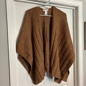 Cupcake and cashmere Carmel sweater poncho OS